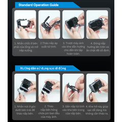 Khung hợp kim nhôm Gopro 13 12 11 10 9 Black nâng cấp tích hợp nhiều phụ kiện