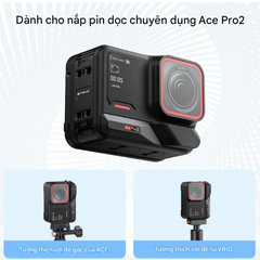 Nắp pin Insta360 Ace Pro 2 gắn dọc actioncam dễ dàng tiện lợi