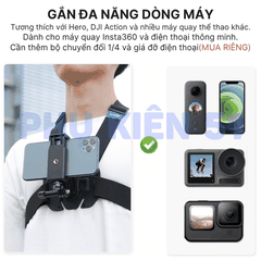 Dây đeo ngực TELESIN gắn ActionCam Gopro, Insta360 Ace Pro - TELESIN GP-UCS-001