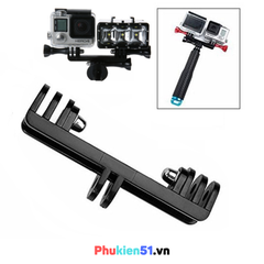 Mount gắn 2 camera lên ngàm dành cho Gopro, ActionCam