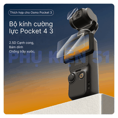 Cường lực Telesin Osmo Pocket 4 3 bảo vệ màn hình camera chống trầy xước