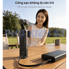 Tay cầm gấp gọn Pocket 3 4 4P kiêm tripod , đế từ tính chân đứng cầm tay