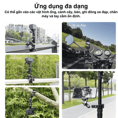 Kẹp càng cua kim loại Telesin gắn Actioncam máy ảnh đèn flash cố định chắc chắn