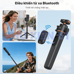 Tripod Vrig Ac 50 cho Insta360 X5 Ace Pro 2 tích hợp Remote kéo dài 55cm tiện lợi