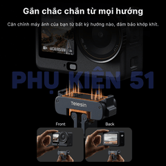 Ngàm tích hợp ren 1/4 Telesin Action 6 Nano  / Osmo 360 II tiện lợi đa năng