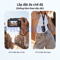 Báng tay cầm Telesin DJI Action 3 4 5 Pro tương thích khung kim loại khung nguyên bản