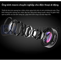 Lens Marco 30-120mm hỗ trợ điện thoại quay chụp cận cảnh gần sắc nét