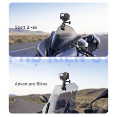 Giá đỡ kẹp kính Telesin cho Actioncam kẹp kính chắn gió nhôm CNC chắc chắn