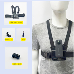 Dây đeo ngực gắn Gopro, Actioncam, điện thoại làm cam hành trình