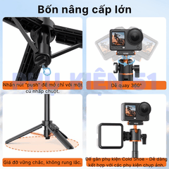 Gậy Vrig kiêm Remote Action 6 5 4 Osmo 360 gấp gọn tích hợp ngàm dài 55cm