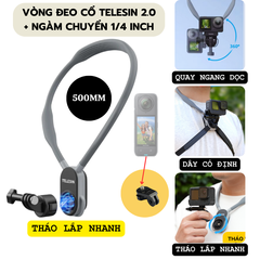 Vòng đeo cổ Quick Release 2.0 gắn Gopro Insta360 Ace Pro ActionCam , Điện Thoại