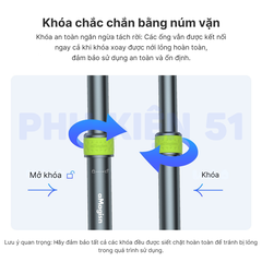 Gậy aMagisn 1M5 cứng cáp hợp kim nhôm chuyên dùng gắn xe