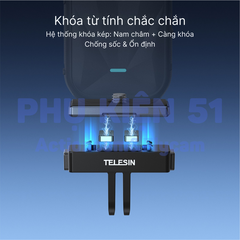 Bộ ngàm Telesin Thao tác Nhanh Insta360 X5 X4 X3 Ace Pro Pro 2  S7-JBK-18-TIS