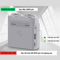 Hub sạc nhanh YX 45W cho DJI Neo hỗ trợ sạc nhanh 2 khe pin