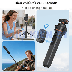 Tripod Vrig Ac 50 cho Insta360 X5 Ace Pro 2 tích hợp Remote kéo dài 55cm tiện lợi