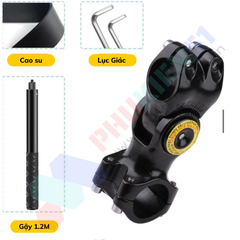 Giá Kim Loại Gắn Gậy Tàng hình lên xe đạp thể thao, moto cho Insta360, Gopro Max