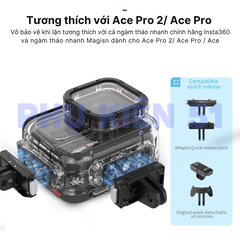 Khung Vỏ chống nước aMagisn cho Insta360 Ace Pro 2 độ sâu 50m