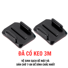 Mount Đế gài Gopro xoay 360  Keo 3M dán nón cong phẳng chắc chắn