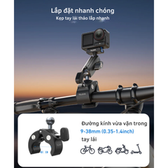 Kẹp càng cua Telesin cho Action 5 4 3 Osmo 360 gắn ghi đông xe xoay 360 độ tuỳ chỉnh