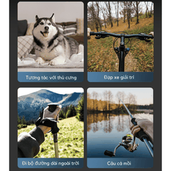 Vòng Đeo Cổ Telesin Góc POV kẹp chắc chắn hỗ trợ quay ngang dọc uốn dẻo tiện dụng S2-HNB-02