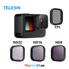 Kính lọc CPL và ND8 16 32 TELESIN cho GoPro Hero 12 11 10 9 Black