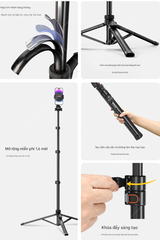 Tripod Vrig Tp 14 kéo dài 1m6 nhôm cứng cáp hỗ trợ nhiều thiết bị gimbal, điện thoại Actioncam, máy ảnh