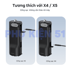 Tay cầm Telesin gấp gọn cho Insta360 X4 X5 bảo vệ máy , thao tác nhanh bỏ túi bỏ balo