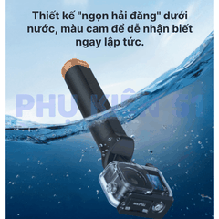 Tay cầm phao 2.0 Telesin gắn Actioncam giúp nổi trên bề mặt nước chống thất lạc