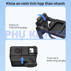 Khung nhựa Telesin Action 6 hỗ trợ gắn dọc bảo vệ camera