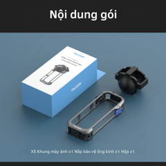Khung Nhôm Telesin cho Insta360 X5 bảo vệ lens máy toàn diện chắc chắn