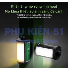 Đèn Telesin Mini trợ sáng Actioncam máy ảnh , trang trí đẹp gắn ngàm Cold Shoe