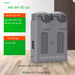 Hub sạc YX 100W cho DJI Mavic 4 Pro đèn báo đầy đủ 2 khe sạc