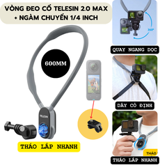 Vòng đeo cổ Quick Release 2.0 gắn Gopro Insta360 Ace Pro ActionCam , Điện Thoại