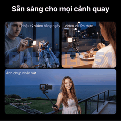 Đèn trợ sáng TELESIN cho DJI Action 6 / Nano kèm chân Cold Shoe hỗ trợ nhiều phụ kiện