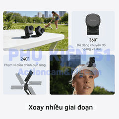 Đế nam châm Telesin kẹp nón Insta360 Go Ultra xoay 360 độ S3-HMH-05-TIS