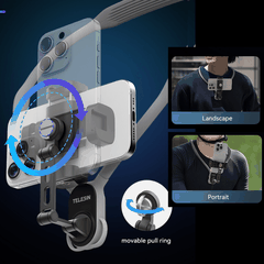 Vòng Đeo Cổ Telesin Góc POV kẹp chắc chắn hỗ trợ quay ngang dọc uốn dẻo tiện dụng S2-HNB-02
