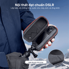 Túi mini Telesin đựng Insta360 X4 X5 bảo vệ camera chống va đập tốt