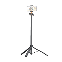 Tripod Vrig TP 16 kéo dài 138cm cho điện thoại máy ảnh Actioncam cứng cáp đầu bi linh hoạt