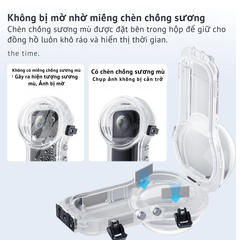 Khung chống nước aMagisn cho Insta360 X5 bơi lặn bảo vệ camera