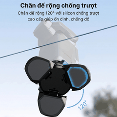 Đế 3 chân Telesin kiêm sạc cho Pocket 3 4 4P chân tự bung cổng sạc type C