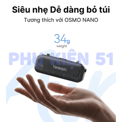 Pin dự phòng Telesin DJI Nano 500mAh kéo dài thời gian quay nhỏ gọn