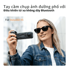 Báng tay cầm cho Insta360 X5 X4 Air tích hợp Remote chụp ảnh đường phố