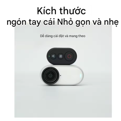 Remote mini cho Gopro Insta360 X4 X3 X2 Ace Pro 2 , 8 9 10 11 12 13 BLACK