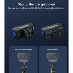 Ngàm Telesin tích hợp sạc Osmo Nano kéo dài thời gian sử dụng