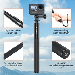 Gậy Vrig Tp-13 kéo dài 132cm gắn Insta360 Gopro Osmo Actioncam cứng cáp