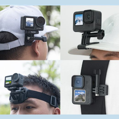 Dây Đeo Đầu 2 in1 TELESIN kiêm kẹp nón, balo