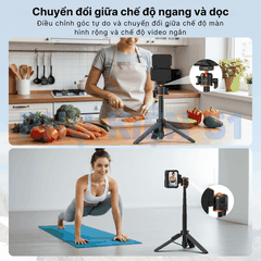Tripod Vrig Ac 50 cho Insta360 X5 Ace Pro 2 tích hợp Remote kéo dài 55cm tiện lợi