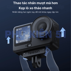 Ngàm nam châm Telesin Action 6 Nano giúp gắn nhiều phụ kiện
