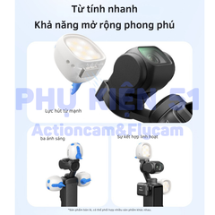 Đèn Telesin Pocket 3 trợ sáng nhỏ gọn hít nam châm thao tác nhanh tiện lợi S5-BGD-13