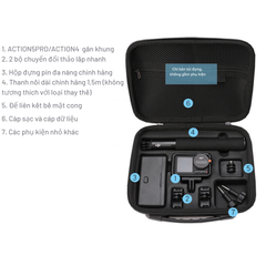 Túi đựng phụ kiện Osmo Action 5 Pro 4 3 đựng nhiều phụ kiện khuôn vừa vặn